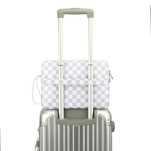 Canvaslife Laptop Sleeve Case Cover with Pocket for MacBook Pro 14 inch and 14 inch-14.4 inch HP, Lenovo, Dell, ASUS, Acer Notebook Computer (Grey Checker) - color: Grey Checker, size: 14 inch / 14.0 inch