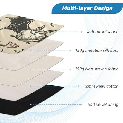 Cute 13 Inch Goth Bat Flowers Laptop Sleeve - Waterproof Computer Cover Bag for Women & Men - color: Goth Bat Flowers 01
