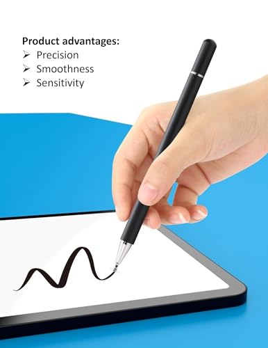 3-in-1 Stylus Pen for Samsung Galaxy Tab A11/A11+/A9+/A9/A8/A8 Plus/A7/A7 Lite, Stylus for iPad Pro/iPhone/Fire/Surface Tables Android,&iOS All Touch Devices (3 in 1 Black) - color: 3 in 1 Black