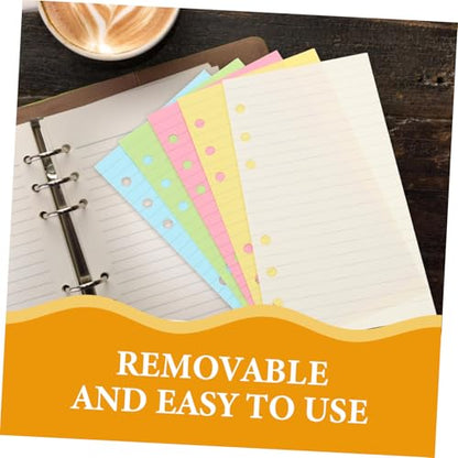 NUOBESTY 2sets Loose Leaf Paper College Ruled Notebook Refills Filler Paper for Study Planner