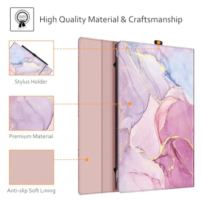 Fintie 15.6 Inch Samsung Galaxy Book 360 PU Leather Sleeve Case with Pocket | Fits for Chromebook Plus XE550XGAA, Book4 NP960XGK, Book3 NP750QFG, Book2 Pro NP950XED, Magnetic Closure, Glittering Marble - color: Glittering Marble