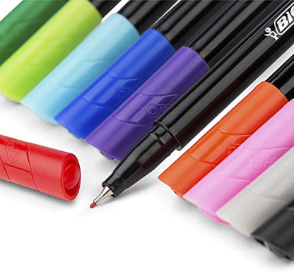 Bic Intensity 0.4 mm Fine Point Writing Felt Tip Pens (Pack of 12) 12 Green - color: Green