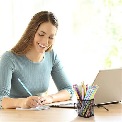 150 Pieces Triangle Pencils Wood Rubber Head Sketch Drawing Pen HB Pencil School Office Learning Stationery