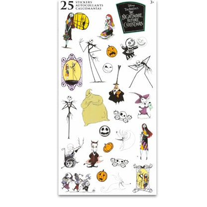 Disney The Nightmare Before Christmas Reusable Water Bottle Set Bundle 30 Oz Plastic Water Bottle with Spout for Home, School, Sports Plus Sticker, and More | Jack Skellington Container