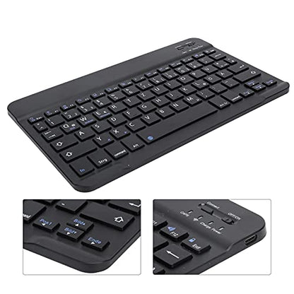 German Keyboard 10Inch Keyboard German Layout USB Computer Keyboard for Laptops, PC(Black)