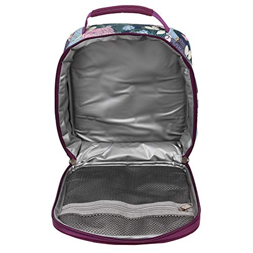 J World Duo Kids Rolling Backpack With Lunch Box Set. School Bookbag on Wheels, Secret Garden - color: Secret Garden