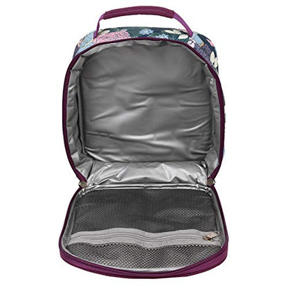 J World Duo Kids Rolling Backpack With Lunch Box Set. School Bookbag on Wheels, Secret Garden - color: Secret Garden