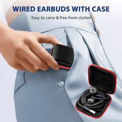 ASKUBSKU USB Headphones Earbuds with Microphone for PC 7.5FT, Blue Black | USB Earphones for Computer Office Meeting, Wired Headset with Mute Stereo Call Laptop Earphones for Dell/Surface - color: BlackBlue