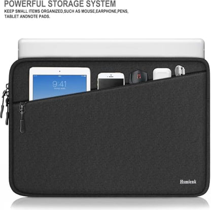 Laptop Sleeve Case 13.3 inch, Traveling Water Resistant Laptop Sleeve with Pocket, Shockproof Protective Carrying Notebook Bag Compatible for MacBook Air/Pro, HP, Lenovo, Dell, ASUS, Acer, Black - color: Black, size: 13.3 Inch