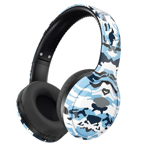 Kids Bluetooth Headphones, Kids Headphones Wireless with Built-in Mic, HD Sound, Over-Ear Foldable Bluetooth 5.3 Headsets for Boys Girls School Travel Airplane iPad Tablet (Blue)