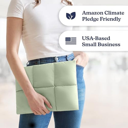 Vandel Puffy Laptop Sleeve 13 inch - 14 inch Waterproof Laptop Sleeve Case, Compatible with 13 inch MacBook Air/Pro 13 / MacBook Pro 14, iPad Pro 12.9, 13.3 in HP Dell, Air Case, Computer Bag Cover - color: v. Grid Sage