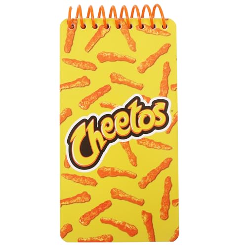 Cheetos Cute Spiral Small Notebook Pocket Size Notepad, College Ruled Memo Pads for Home, Office, College and School 6.5"x3.5" - color: Cheetos, size: NOTEPAD