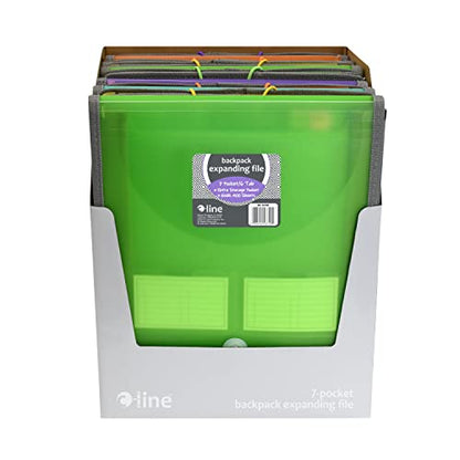 C-Line 7-Pocket Vertical Backpack File, Assorted, 1" x 10 1/4" x 12 3/4" (Pack of 2) - size: 1 Count (Pack of 2)