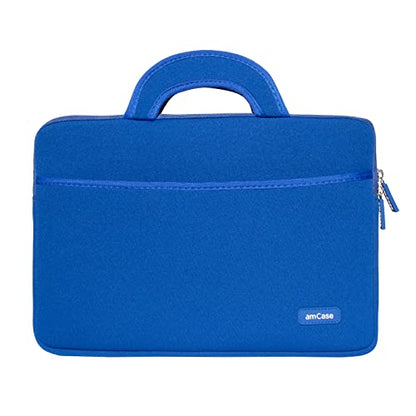 amCase Chromebook Case-11.6 to 12 inch Neoprene Sleeve with Handle-Blue | Travel laptop bag - color: Blue, size: 11.6 to 12 inch