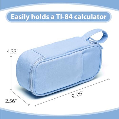 SPACEMATE Pencil Case Pouch Box Bag School Supplies Girls Boys Kids, Cute Preppy Stuff Large Big Capacity Aesthetic Pen Organizer, Back to College Stationary, Sky Blue, Heavy Duty Canvas, 1800ml - color: Sky Blue