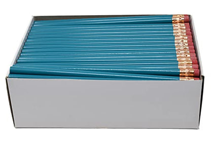 Pencil Guy Blank Round Pencils, Teal, 144 to a box | Not Sharpened - color: Teal, size: 1 Count (Pack of 144), style: Not Sharpened