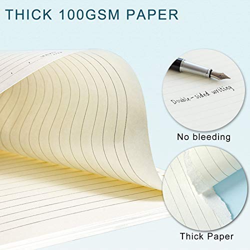 A6 Refill Paper, [3 Pack] Toplive 100GSM Thick Refillable Paper 6 Hole Filler Inserts Loose Leaf Paper 135 Sheets (270 Pages) for 6 Ring Binder Journal Notebook-Lined Paper - style: Line 3 Pack