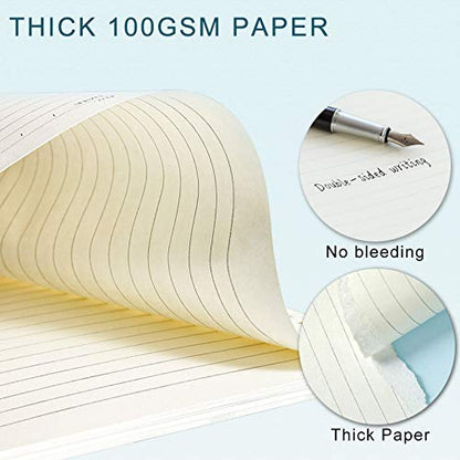 A6 Refill Paper, [3 Pack] Toplive 100GSM Thick Refillable Paper 6 Hole Filler Inserts Loose Leaf Paper 135 Sheets (270 Pages) for 6 Ring Binder Journal Notebook-Lined Paper - style: Line 3 Pack