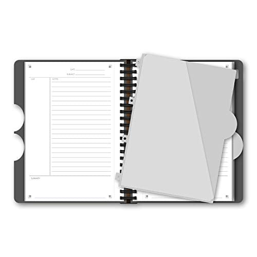 Handy Premium Poly Cover 3 Subject Notebook, 8.3 x 6 Inches, 100 Sheets, Color Will Vary (55860)