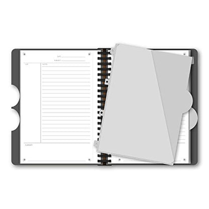 Handy Premium Poly Cover 3 Subject Notebook, 8.3 x 6 Inches, 100 Sheets, Color Will Vary (55860)