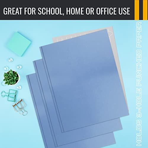 Better Office Products Light Blue Paper 2 Pocket Folders with Prongs, 50 Pack, Matte Texture, Letter Size Paper Folders, 50 Pack, with 3 Metal Prong Fastener Clips, Light Blue - color: Light Blue
