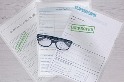 Performore 12 Pack of Clear Project Pocket Sleeves, 9" X 14.5" Legal Size Transparent Plastic Folder Protectors for Documents, Files and Papers, Premium Quality