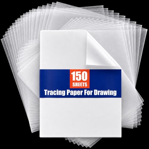 Transfer Paper Tracing Paper - PSLER Translucent on Artist Lettering Sketch Drawing for Pencil Ink Markers (Transparent)