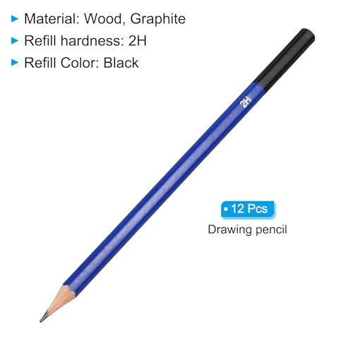 PATIKIL 2H Drawing Pencils for Sketching, 12PCS Sketch Pencils for Drawing Art Pencils Graphite Wood Pre-sharpened for Drawing Sketching Artists, 2H Pencils - size: 1 Count (Pack of 1), style: 2H