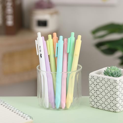 Mr. Pen- Retractable Gel Pens, 8 Pack, Macaron Pastel Color Ink | Fine Point 0.7 mm, Fast Dry, Smooth Writing, Cute Gel Ink Pens for Drawing, Writing Planner and School Supplies
