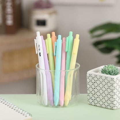 Mr. Pen- Retractable Gel Pens, 8 Pack, Macaron Pastel Color Ink | Fine Point 0.7 mm, Fast Dry, Smooth Writing, Cute Gel Ink Pens for Drawing, Writing Planner and School Supplies