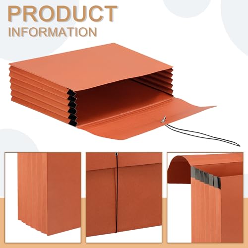 3 Packs Expanding File Pockets with Flap,Heavy Duty Expandable Folder Bag,Expanding File Folder, Elastic Cord Closure,Accordion File Organizer for Office,School,Home,Letter Size Kraft - size: 3 Packs