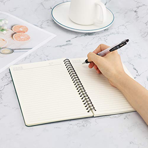 EUSOAR Hardcover Spiral Lined Subject Notebook, A5 160 Pages 1pcs 5.5"X8.3" College Ruled Travel Writing Notebooks Journal, Memo Notepad Sketchbook, School Office Business Diary Spiral Book Journal - color: Dark green, size: 1 Pack