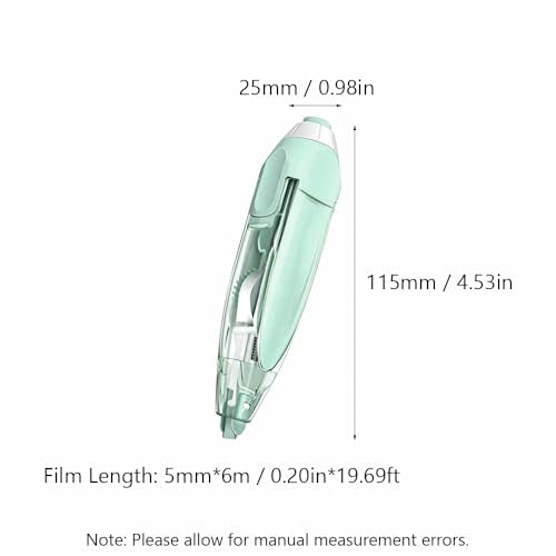 Begot Pen Shaped White Out Tape, Press Retractable, Replaceable Refill, for Corrections Office School Supplies(Purple + Grey + 4 Refills)