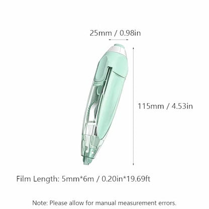 Begot Pen Shaped White Out Tape, Press Retractable, Replaceable Refill, for Corrections Office School Supplies(Purple + Grey + 4 Refills)