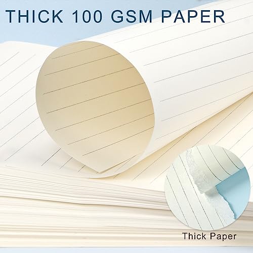 A6 Refill Paper, [4 Pack] Toplive 100GSM Thick Refillable Paper 6 Hole Filler Inserts Loose Leaf Paper 180 Sheets (360 Pages) for 6 Ring Binder Journal Notebook-Lined Paper - style: Line 4 Pack