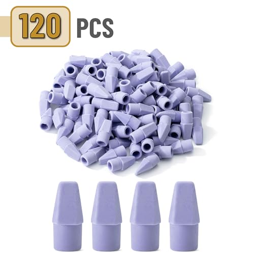 Mr. Pen- Pencil Erasers Toppers, 120 Pack, Purple, Erasers for Pencils | Pencil Top Erasers, Pencil Eraser - color: Purple, size: 120 Pack