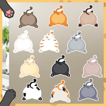 Yinder 24 Pads Cute Sticky Notes Fun Cat Sticky Notes Pads Bulk Cartoon Memo Self Adhesive Gift Back to School Veterinary Office School Tab Party Supplies - style: Fresh Cat