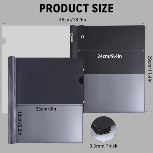 10 Pack Report Covers with 3-Prong Fasteners,Presentation Folders Letter for 8.5x11 Letter Size Paper Clear Front Resume Portfolio Folder for School Homework, Office Reports and Business