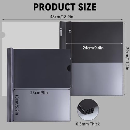 10 Pack Report Covers with 3-Prong Fasteners,Presentation Folders Letter for 8.5x11 Letter Size Paper Clear Front Resume Portfolio Folder for School Homework, Office Reports and Business