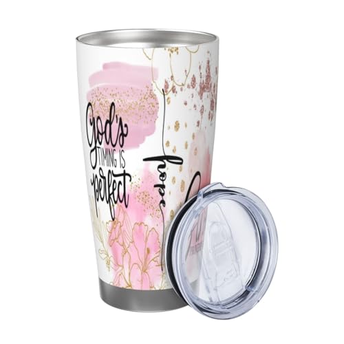 Christian Gifts for Women,Faith Affirmation Stainless Steel Coffee Tumbler Travel Mug Water Bottle for Mom Wife Jesus Religious Gift 20oz - style: Faith