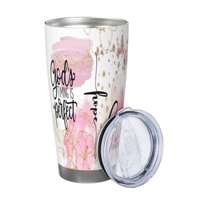 Christian Gifts for Women,Faith Affirmation Stainless Steel Coffee Tumbler Travel Mug Water Bottle for Mom Wife Jesus Religious Gift 20oz - style: Faith