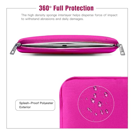 TiMOVO 9-11" Tablet Sleeve Bag, Plum | Fit iPad 11" A16 2025 / 10.9"/10.2" / Air 11" 5/4 Gen / Galaxy Tab A9+/A11Plus 11", Fit Smart Keyboard - color: Fuchsia, size: 9-11 Inch