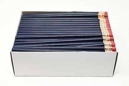 Pencil Guy Blank Round Pencils, Dark Blue, 144 to a box | Not Sharpened - color: Dark Blue, size: 1 Count (Pack of 144), style: Not Sharpened