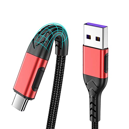 Durcord USB C Cable, Upgarded 2Pack 10ft USB Fast Charging 10 Feet Type C Charging Cord Cable, Fast Type C Charger Braided USB Cable Compatible with iPhone 15 Pro/Plus/Max/Android/Phone/Pad -Red - color: Red, size: 10ft