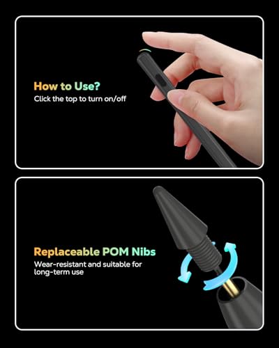 MoKo Pencil for iPad (A16) 11th 10th Gen, Stylus Pen for 2018-2026 Apple iPad 11/10/9/8/7/6/A16, Mini 7/6/5, Air M3/M2 11"/13"/5/4/3, Pro M4 13"/12.9"/11" Tilt Sensitivity, USB-C Fast Charging, Gray - color: Gray