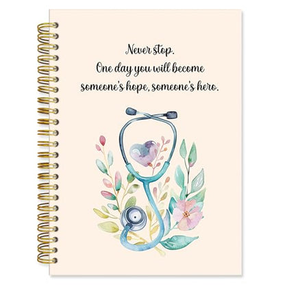 Nurse Spiral Notebook Gifts, Nursing School Student Hardcover Lined Notebooks Journal for Office Work, Future Nurse RN Appreciation Thank You Gifts for Nurses Week Notebook A5 5.5x8.3 - color: nurse-B