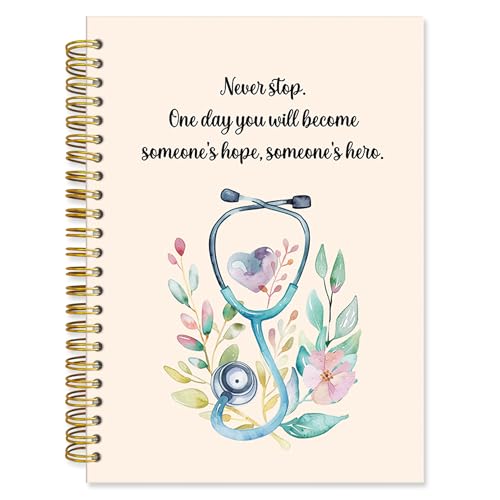 Nurse Spiral Notebook Gifts, Nursing School Student Hardcover Lined Notebooks Journal for Office Work, Future Nurse RN Appreciation Thank You Gifts for Nurses Week Notebook A5 5.5x8.3 - color: nurse-B