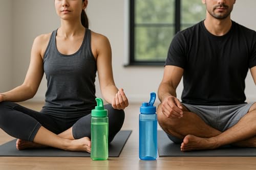 Plastic Water Bottles 24 oz 3 Pack Colors May Vary Flip Top BPA Free Reusable Sports Water Bottles for Gym Workout School Travel Daily Hydration