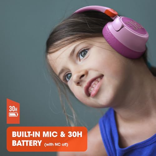 JBL JR 460NC - Wireless Over-Ear Noise Cancelling Kids Headphones - White