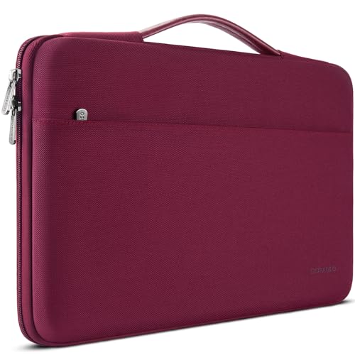 DOMISO Laptop Case Sleeve Protective Cover Compatible with MacBook Air 13 M4 M3 M2,MacBook Pro M2 M1,iPad Air/Pro,13 inch Dell,Lenovo, HP,Asus,Waterproof Computer Cases Bag with Handle,Wine - color: Wine, size: 13" for MacBook Air/Pro
